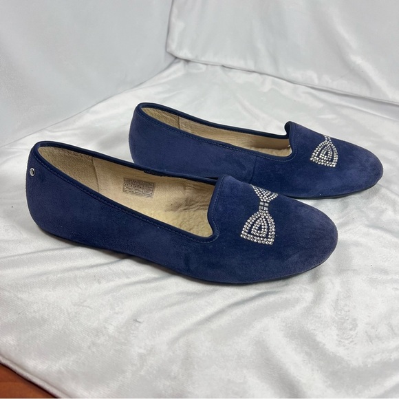 Ugg Alloway Crystal Bow Ballet Flats Sz 9.5 - Picture 4 of 9
